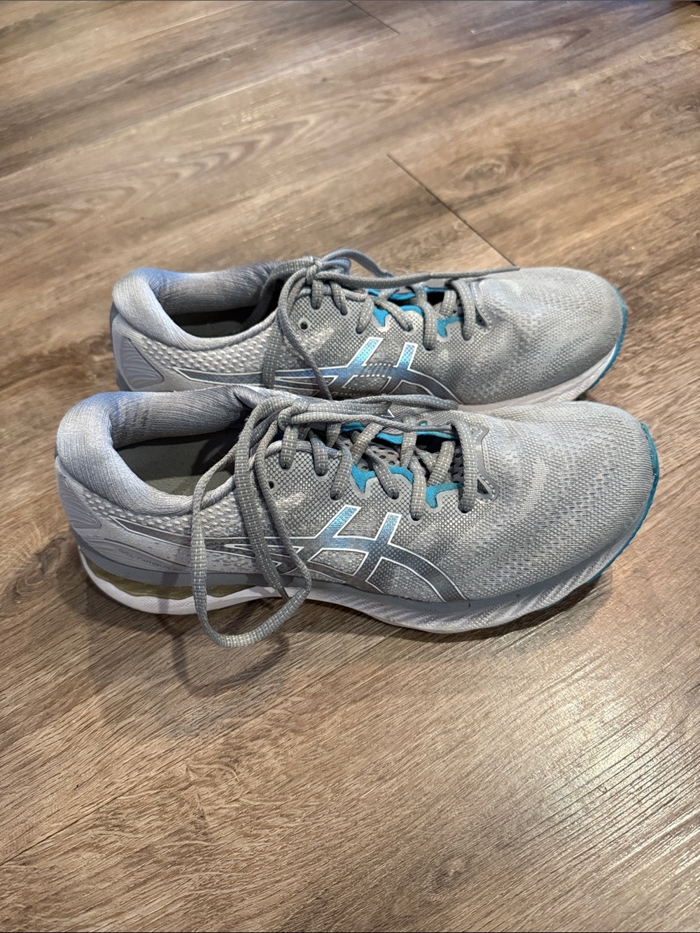 Asics Gel-Nimbus 23 Women’s Running Gray Blue- Athletic Sneakers Size 9.5